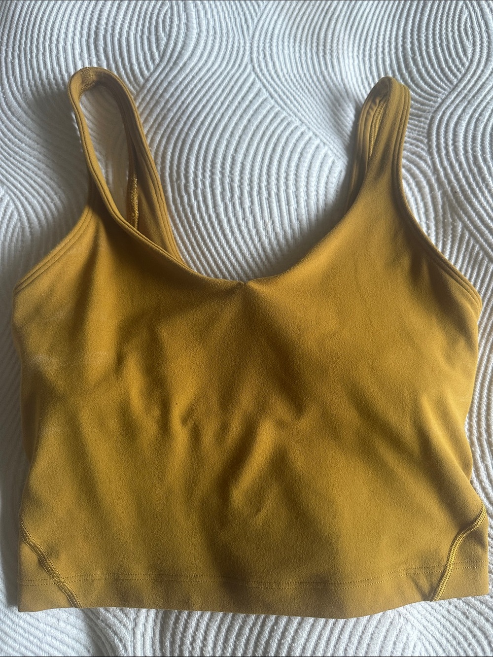 lululemon athletica Mustard Yellow Crop Tank Top